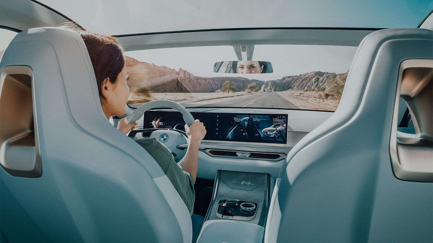 De BMW Concept i4, een volledig elektrisch aangedreven Gran Coupé
