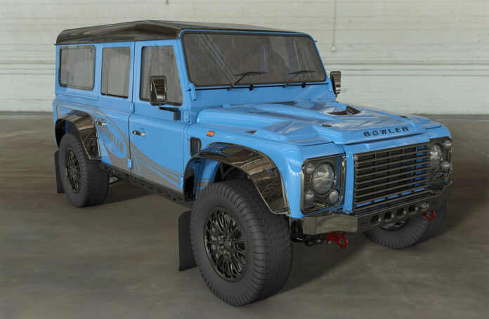 Iconsiche Defender vorm blijft door Land Rover licentie Bowler