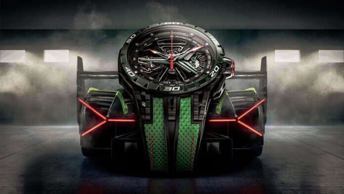 Roger Dubuis en Lamborghini: Een explosie van groen in de nieuwe flyback chronograaf