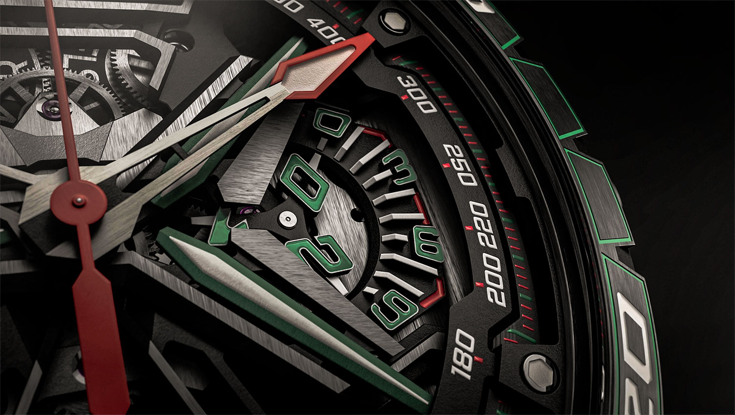 Roger Dubuis en Lamborghini: Een explosie van groen in de nieuwe flyback chronograaf